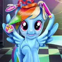 Potongan Rambut Rainbow Pony Asli